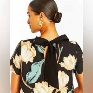 MESTIZA NEW YORK cecily reversible mini dress in black/ivory